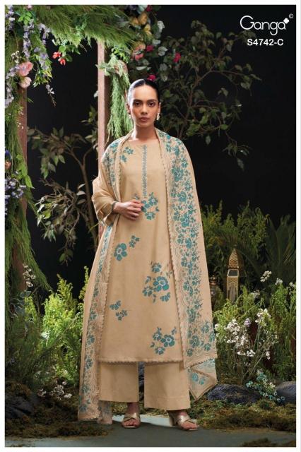 Ganga livara 4742 fancy dress material wholesale in ahmedabad
